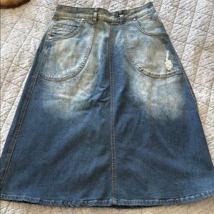 Pilcro Denim A-Line Skirt